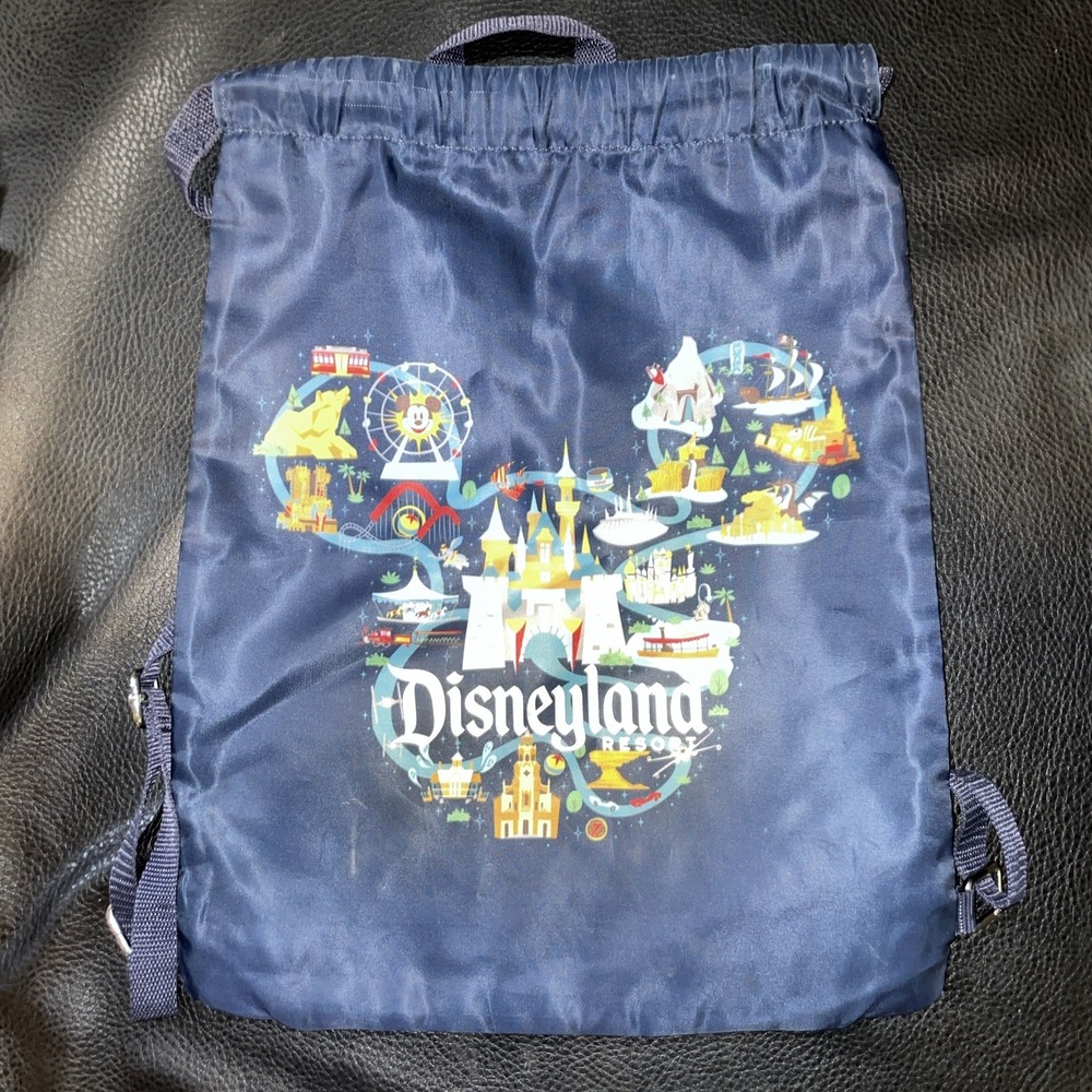 Disney Parks Disneyland Resort Multi Color Drawstring Bag Backpack